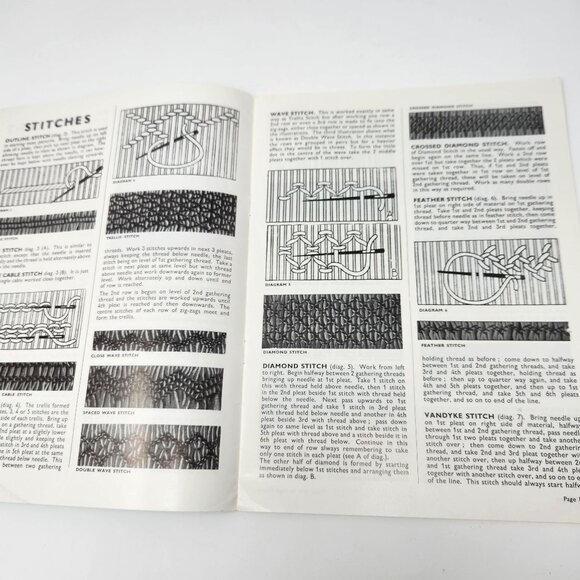 Vintage Smocking Booklet 1 By Penelope Publications For Embroidery & Crochet - Picture 4 of 6